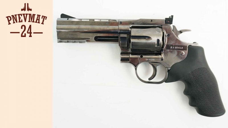 Пневматический револьвер asg dan wesson 715 4 steel grey