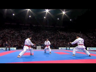 Action scene 2017 top (1 2) karate japan vs italy final male team kata wkf world karate champions