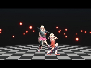 ☾☽ vocaloid вокалоид mmd iaちゃんとoneちゃんで被害妄想携帯女子(笑)