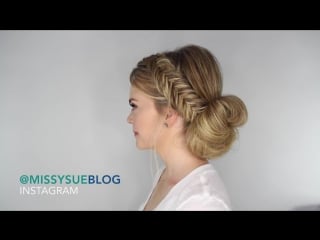 Fishtail braid updo missy sue