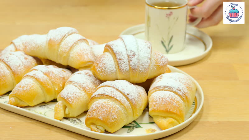 Воздушные рогалики с творогом или мини круассаны