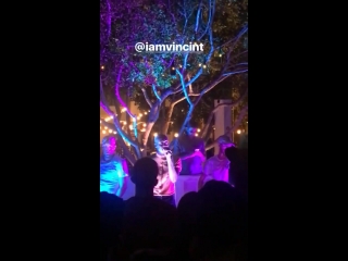 Video from @adamlambert instagram story watching @ iamvincint perform tonight