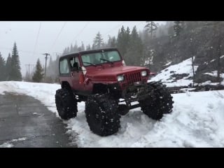 Deep spring snow wheeling in california