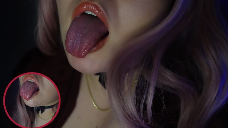 Sleepy loba asmr lens licking // tingly wet mouth sounds
