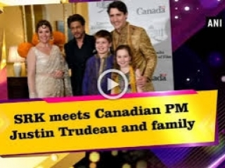 Shahrukh khan meets canadian pm justin trudeau and his family