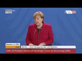 Angela, pack deine koffer, trump hat gewonnen, verstehst du das