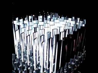 Kinetic sculpture interactive mirror light and sound #robotmoda