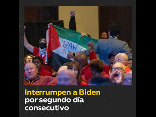 Manifestantes propalestinos interrumpen a biden por segundo día consecutivo
