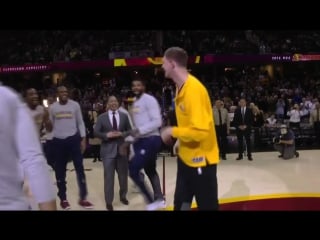 Timofey mozgov receives championship ring, cavs celebrate with him!