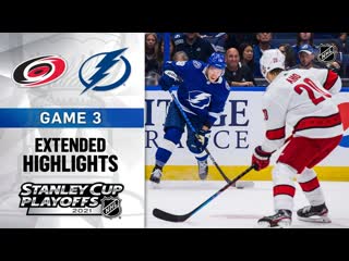 Carolina hurricanes vs tampa bay lightning r2, gm3 jun 3, 2021 highlights