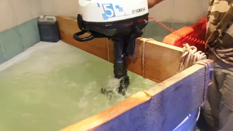 Обкатка мотора в ванной!