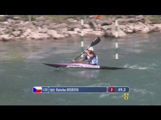 Katerina duskova (cze) final run 2016 eca junior and u23 canoe slalom european championship