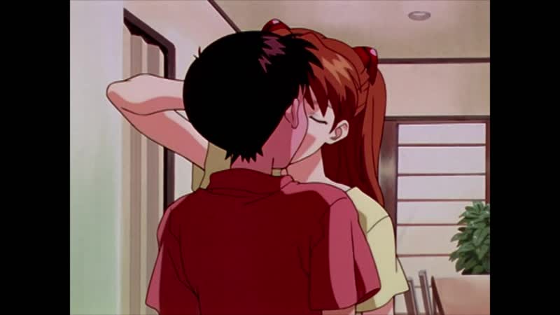 Евангелион | поцелуй аски и синдзи