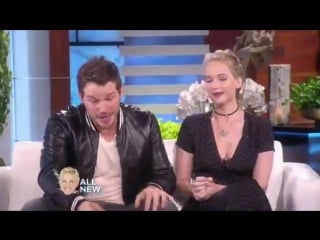 Preview of jennifer lawrence & chris pratt on @theellenshow