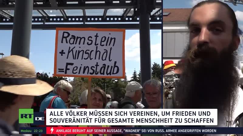 "stopp air base ramstein" protest gegen nato hilfe für ukraine und pro verhandlungslösung