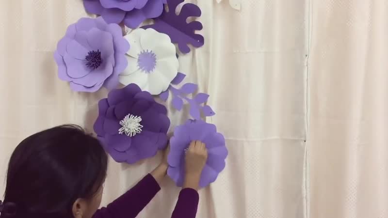 Flower porn video – Paper flower decoration for birthday, engagement, baby shower amp; for any occasion at home