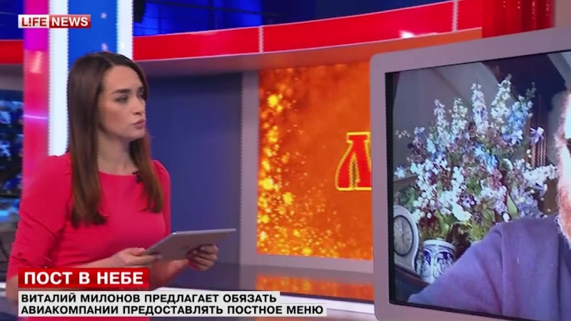 Милонов объяснил, почему предложил ввести постное меню в самолётах