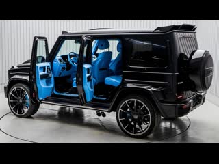 2024 black mercedes amg g63 brabus g800 luxury suv in detail