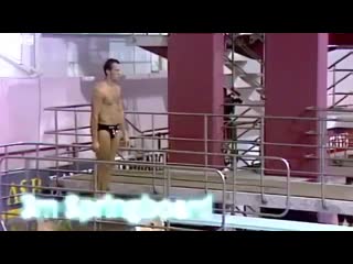 A young jason statham competing in britain's commonwealth games as a diver (1990)