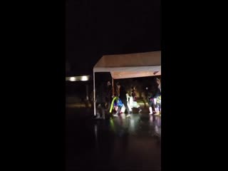 Never underestimate the ingenuity of a group of canadians on halloween when there's candy hunting to be done