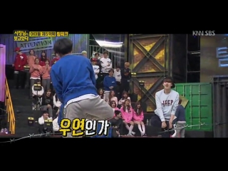 160206 b a p youngjae, jongup & zelo chicken fight cut @ the boss is watching