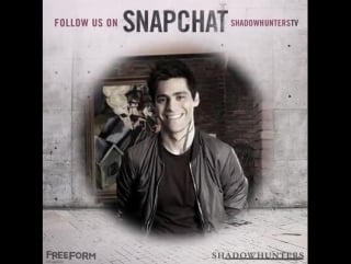 Friend us on snapchat at ‘shadowhunterstv’ as we live post during tonight’s all new shadowhunters