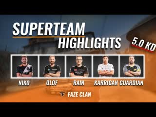 Best plays from first csgo superteam faze! (ft niko, olofmeister, guardian, karrigan and rain)