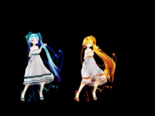 【mmd】ミクネル極楽浄土 tda miku neru gokuraku joudo