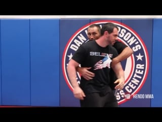 Mma training clinch to arm drag with dan henderson