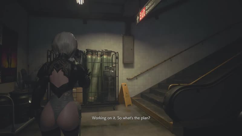 Resident evil 3 remake 2b gameplay from nier automata (re3 remake demo)
