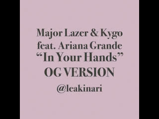 Сниппет оригинальной версии ‘in your hands’ паблик sunshine ariana
