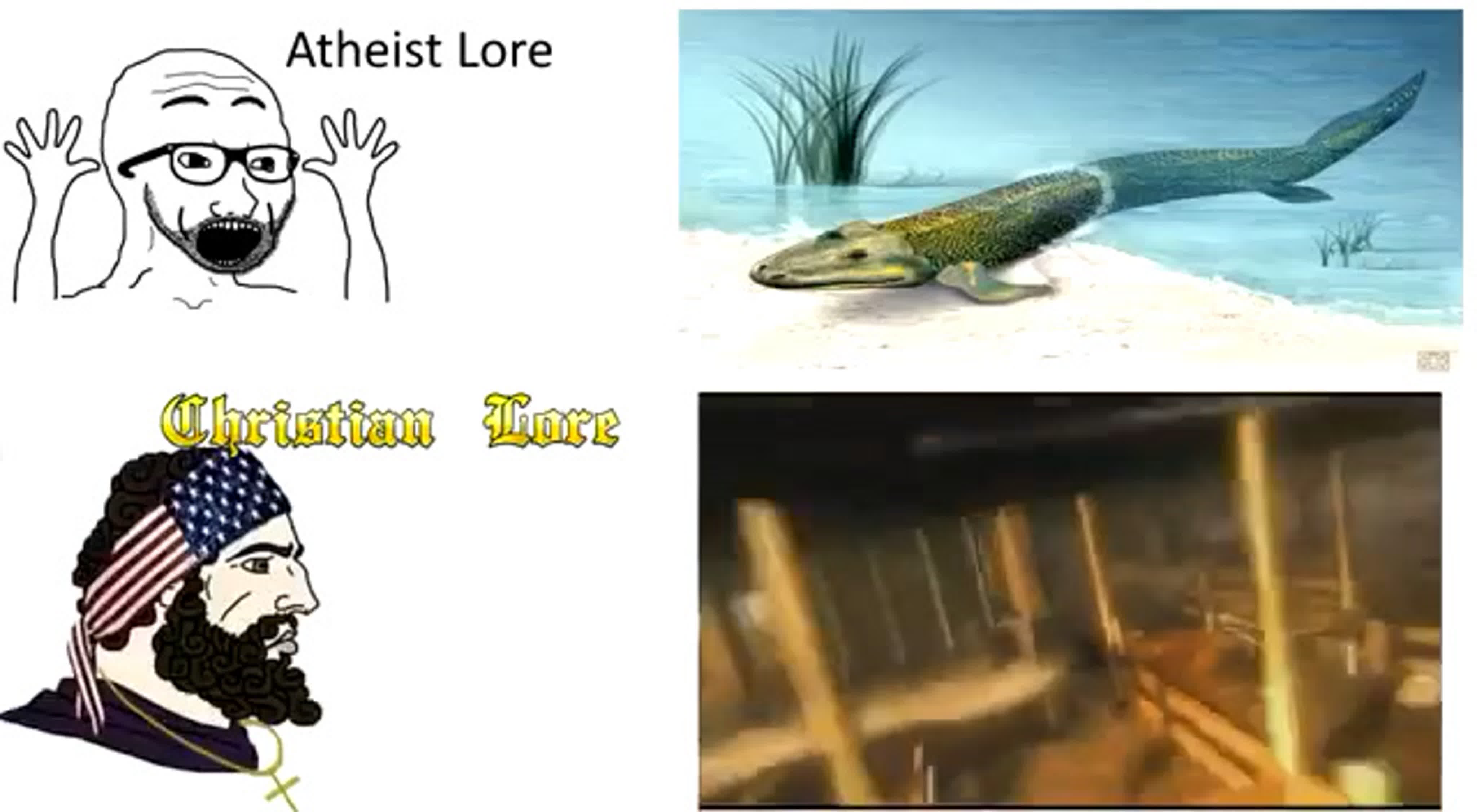 Atheist lore vs christian lore