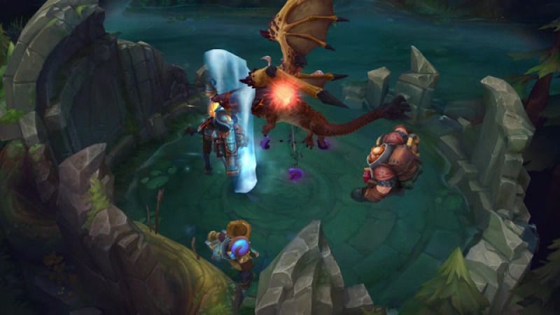 Braum lionheart, gragas caskbreaker, ryze whitebeard, and varus swiftbolt