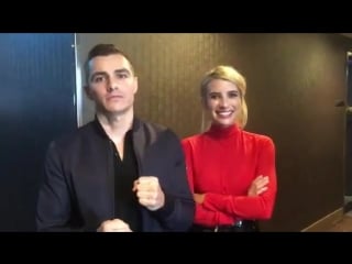 Dave franco and @robertsemma are sending their love to people readers from #sdcc2016! excited for #nerve? we are!