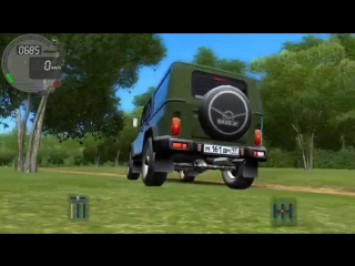 City car driving уаз hunter ездим по забору