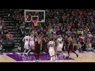 Rudy gay tosses derozan's shoes into the crowd