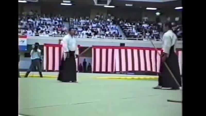 The 1988 all japan aikido demonstrations morihiro saito sensei assisted by hitohiro saito sensei & hiroki nemoto sensei
