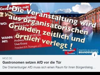 Gerne können sich wirte mit #haltung und #demokratischer gesinnung bei uns melden,