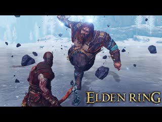 Kratos vs thor boss fight god of war ragnarök x elden ring