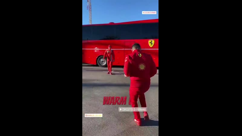 And also back playing football as a warmup! 🥰💪🏻⚽️ 🎥 @scuderiaferrari #f1