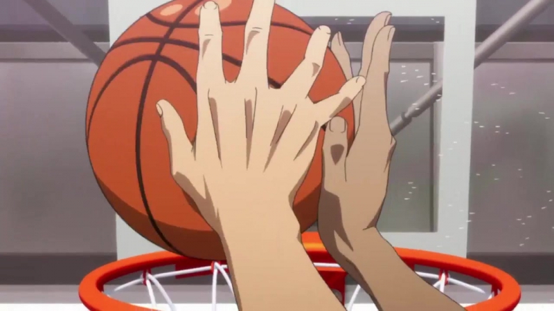 [анимович] kagami taiga vs aomine daiki (момент из аниме kuroko no basket 2nd season)
