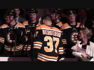 Before todays game at td garden, patrice bergeron was honored for his 1,000 nhl games