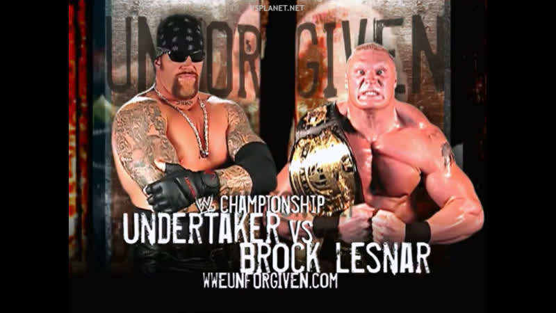 The undertaker vs brock lesnar, wwf unforgiven 2002