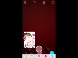 [sns] 170816 | видео звонок с пак джихуном (snow app)