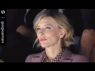 Cate blanchett, the face of the @armanibeauty fragrance sì, shares her impressions on attending the #giorgioarmani