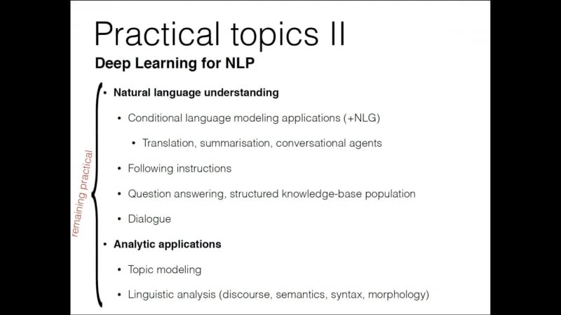 Oxford deep nlp 2017 course lecture 2b practical topics