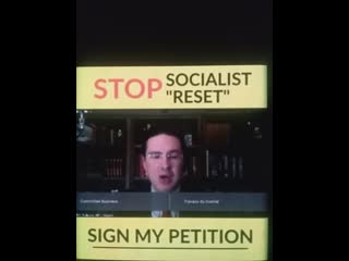 Pierre poilievre a high up politician that will be the next president of canada says stop trudeau's socialist reset and wants ca