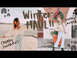 Джулия winter clothing haul ft princess polly puffer jacket, chunky sweaters, flanne