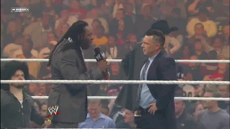 [#my1] jim ross and michael cole compete in a freestyle rap batte raw, december 12, 2011