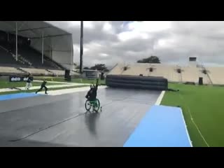 World first backflip 360 on a wheelchair